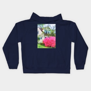 Spring - Magenta Azaleas in Garden Kids Hoodie